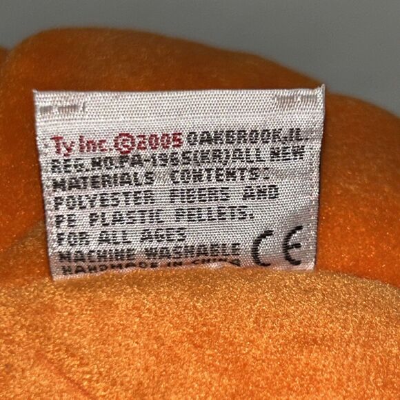 Gourdy 2005 TY Beanie Pluffies Retired Halloween Pumpkin Witch Jack OLantern NEW - Picture 4 of 9